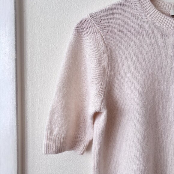 Vince Wool & Cashmere Blend Short Sleeve Sweater in Off White - Picture 7 of 9